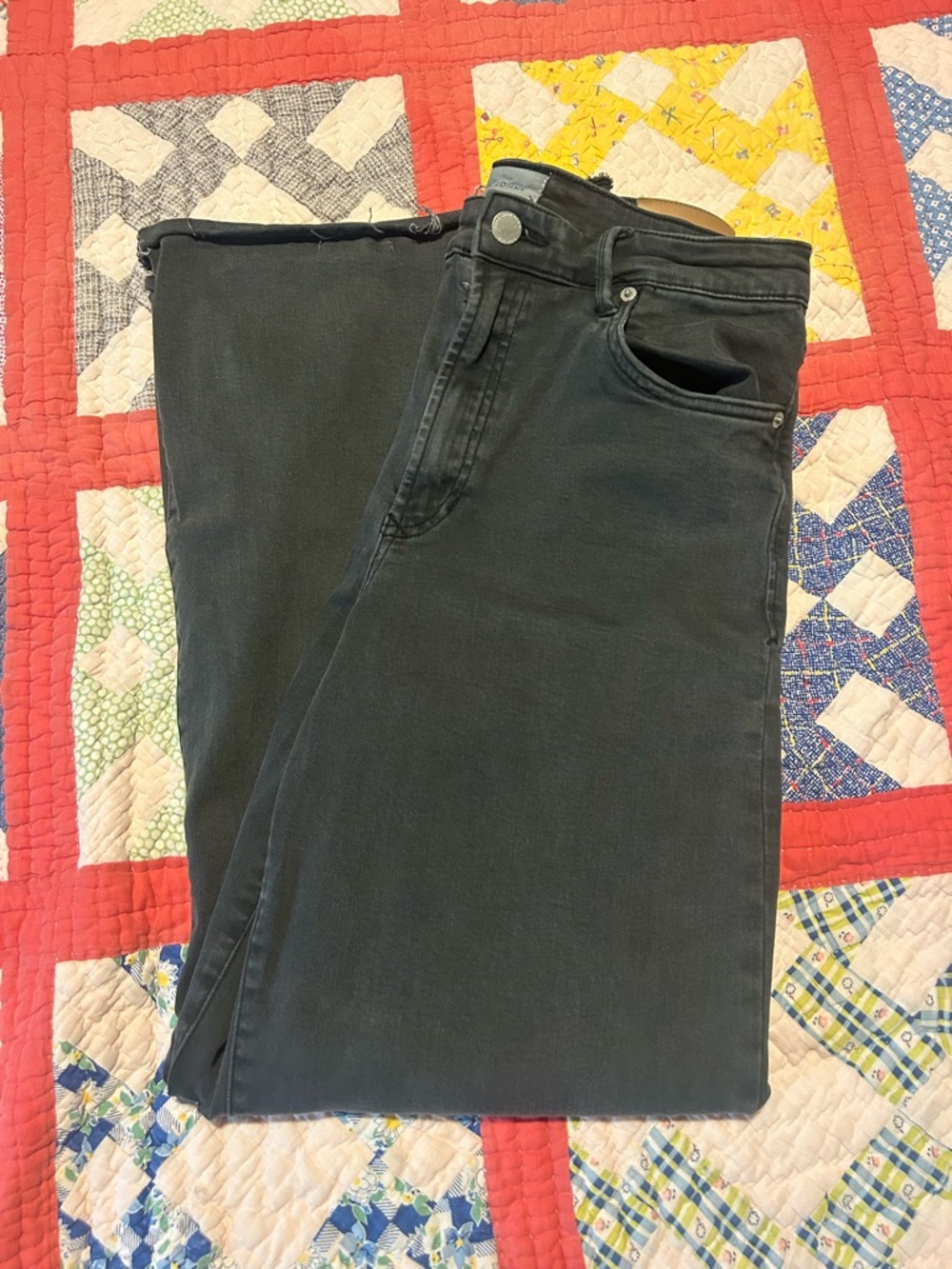 Dear John Fiona Women's Black Wide-Leg Jeans